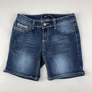 Love Nation Jeans Shorts Womens Size 4 Blue Denim Pockets
